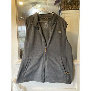 L.L. Bean Mountain Classic Fleece Vest Men's XXL Tall Gray Outdoors Full Zip